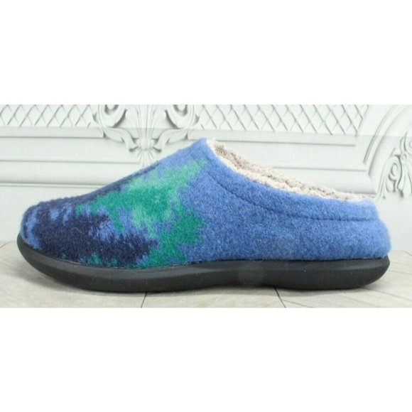L.L. Bean Shoes - LL Bean Blue Sweater Slip On Cozy Fleece Scuff Clog Slippers Size 8 M